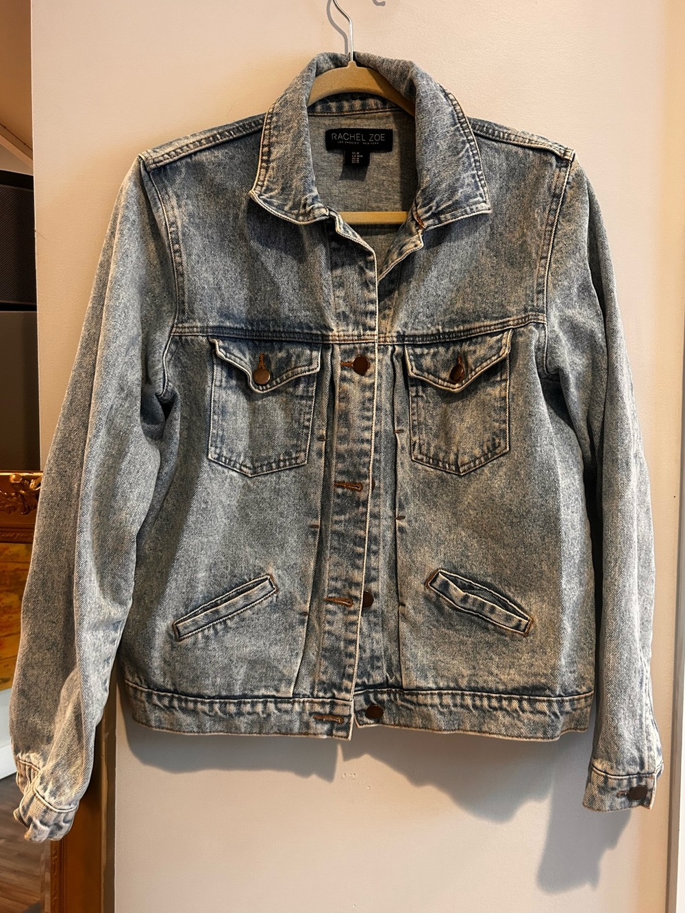 Rachel Zoe Vintage-Look Stonewash Denim Jacket - Faded Blue